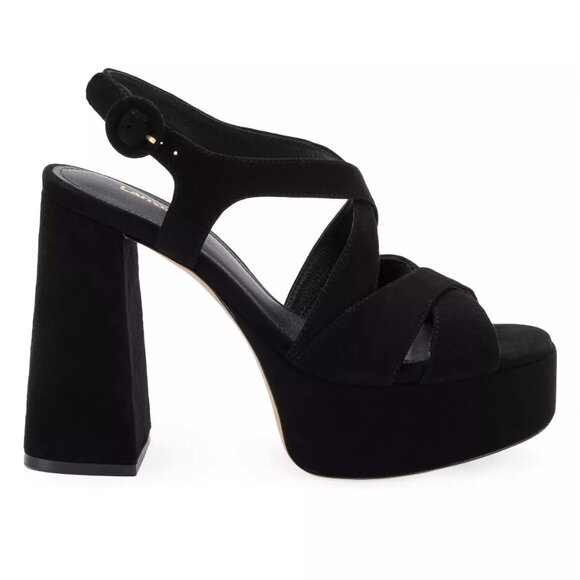 Larroude Shoes - $350 LARROUDE Bee 115MM Suede Platform Sandals ELEVATED BLACK 9.5 (DB39)